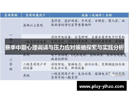赛季中期心理调适与压力应对策略探索与实践分析