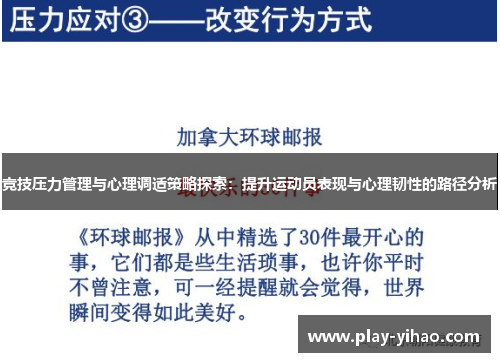 竞技压力管理与心理调适策略探索：提升运动员表现与心理韧性的路径分析